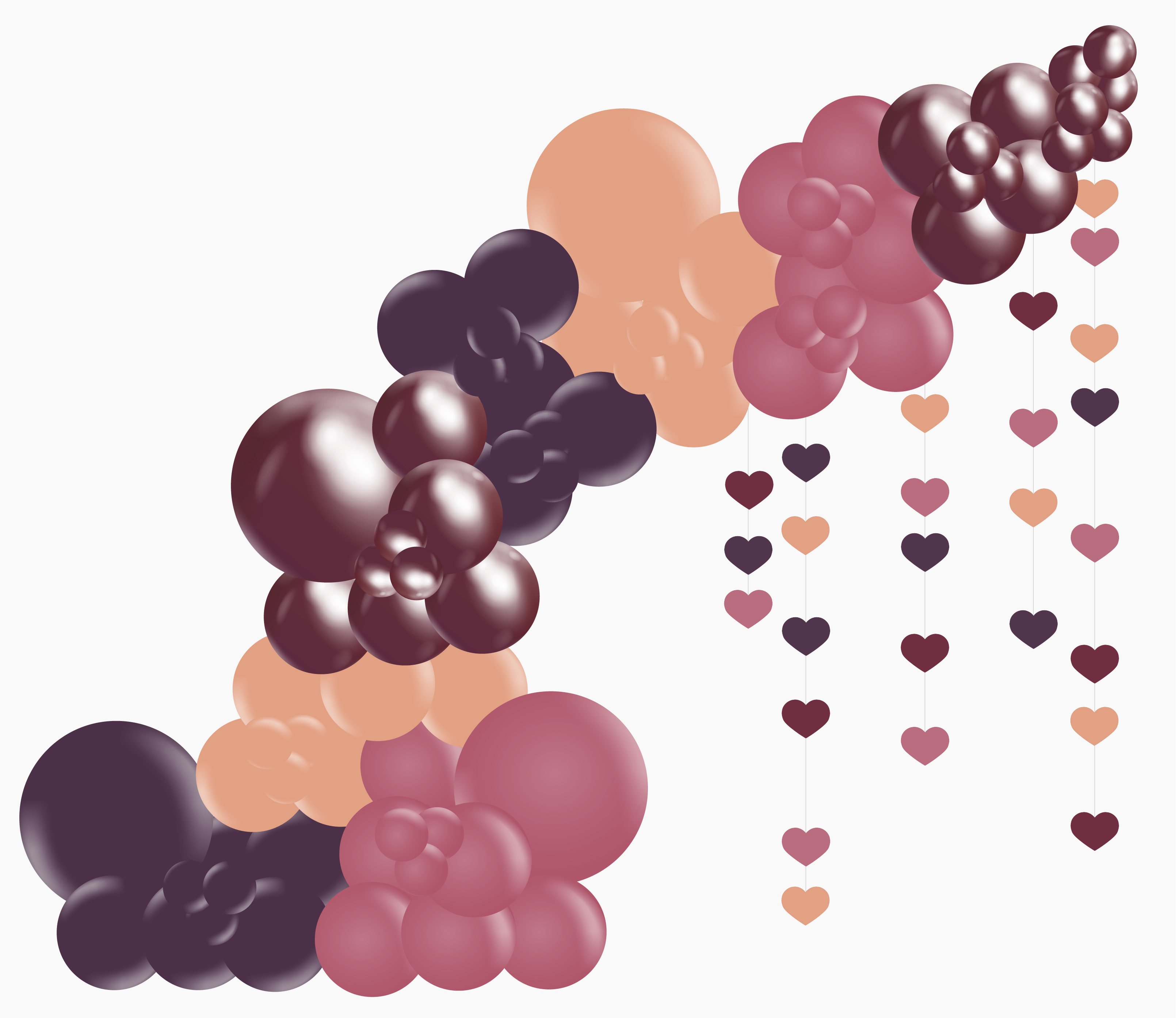 Utilisation de la couleur prune pour une décoration de Saint Valentin tendance
